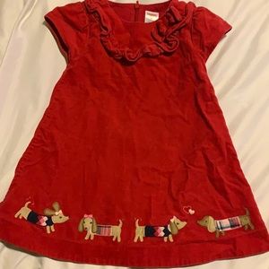 2/$10 Gymboree red dachshund print dress
